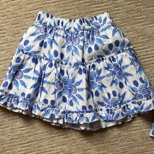 Hill House Blue and White Floral Mini Skirt